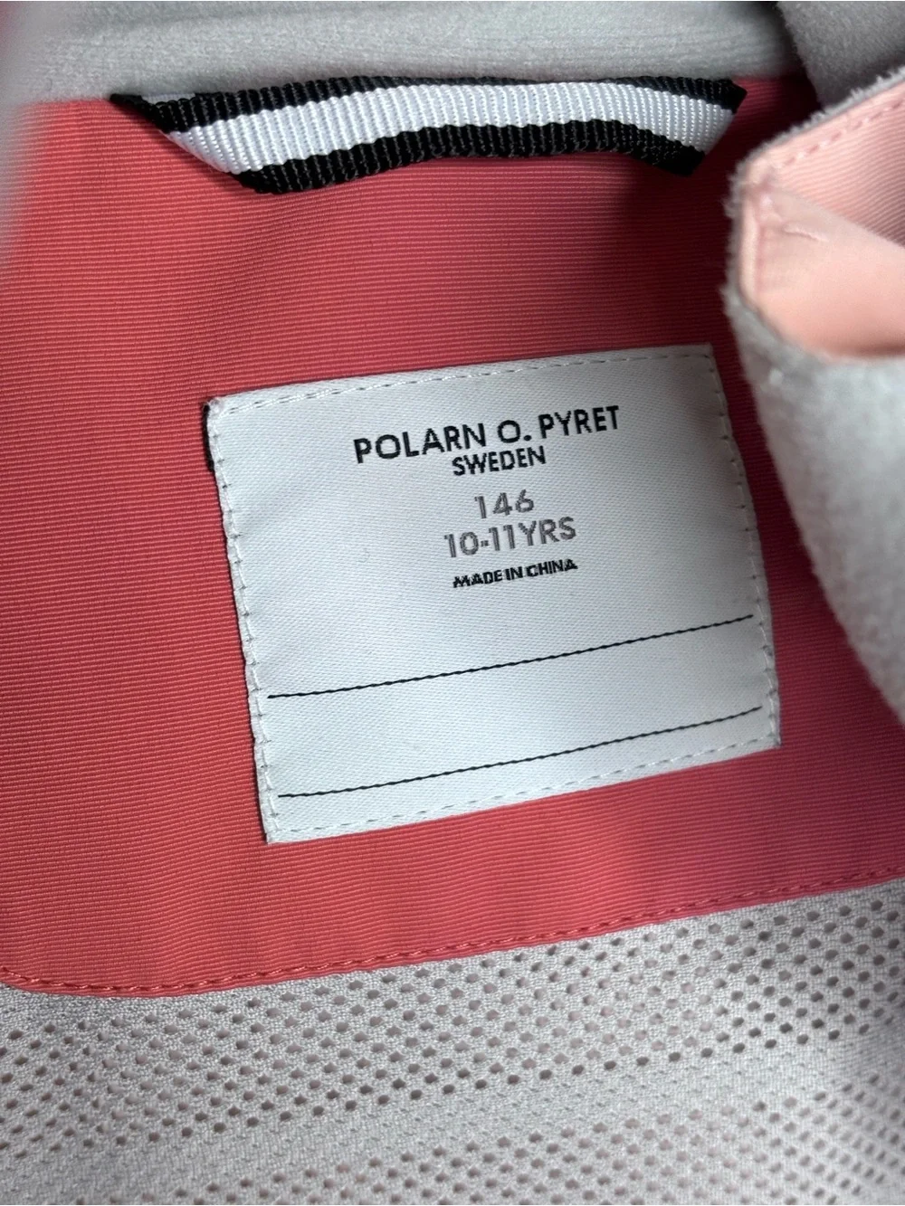 Polarn O. Pyret Waterproof Hooded Rain jacket Two Tone Pink Size 10-11yrs.